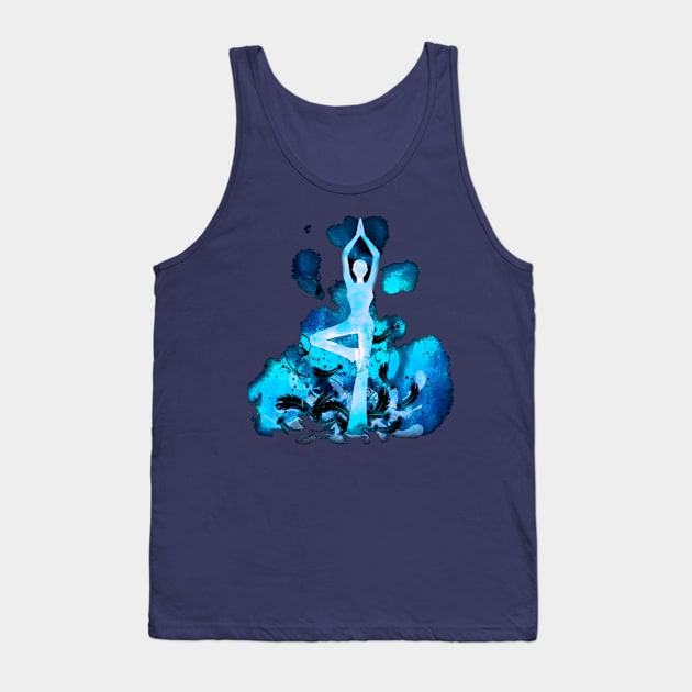 Yoga light blue Tank Top by Munayki